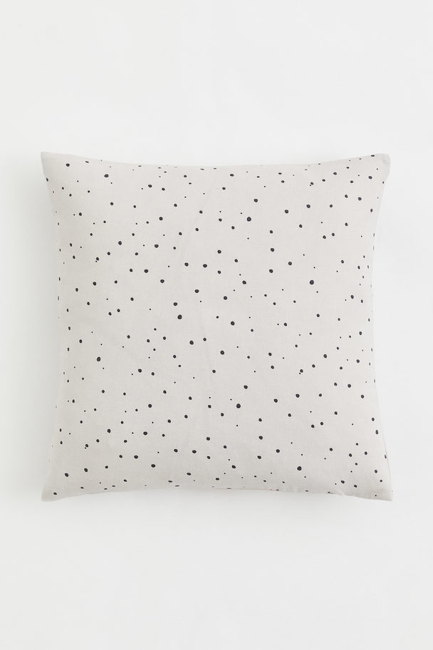 H&M HOME Spotted Cotton Cushion Cover Light Grey/spotted