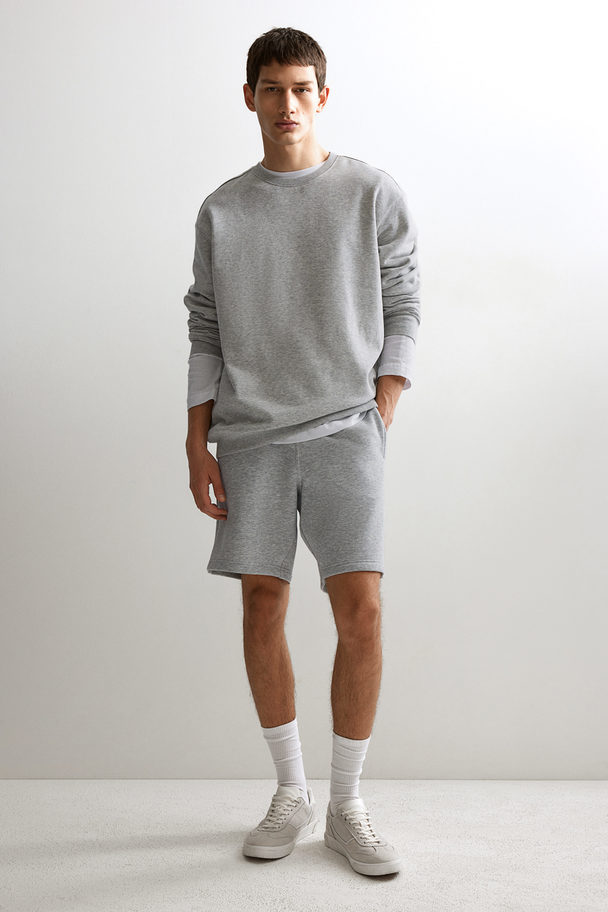 H&M Regular Fit Sweatshorts Light Grey Marl