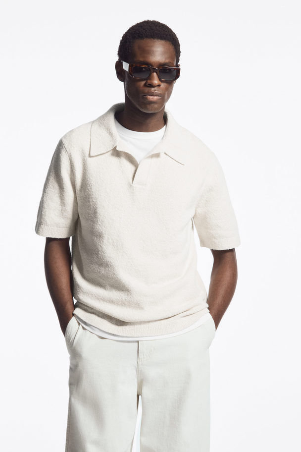 COS Boucléstrikket Poloshirt