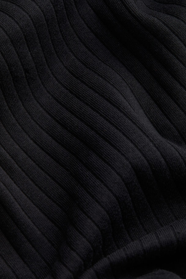 H&M Mama Ribbed Sleeveless Dress Black