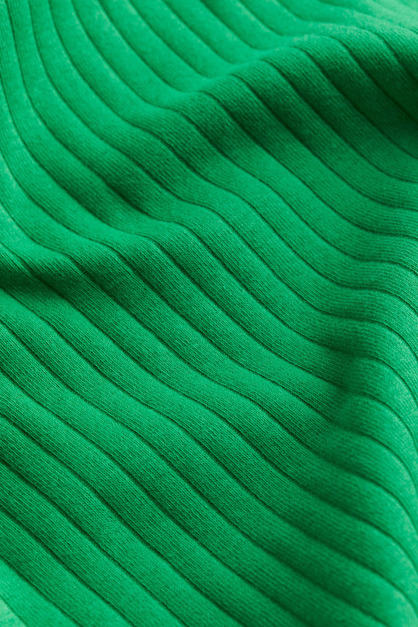 H&M Mama Ribbed Sleeveless Dress Green