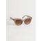 Oversized Rounded Sunglasses Transparent Beige