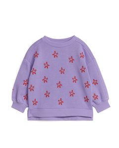 Embroidered Sweatshirt Lilac/embroidery