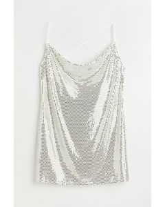 H&m+ Short Sequined Dress Silver-coloured