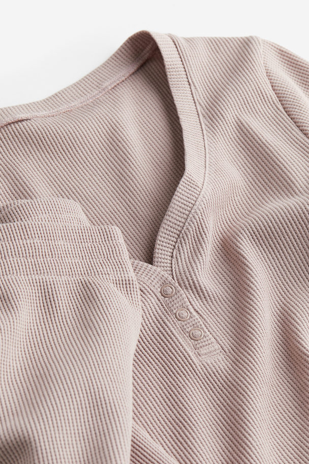 H&M Waffled Pyjamas Dusty Pink