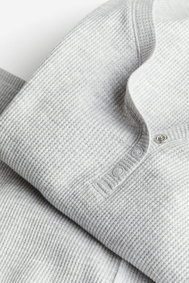 H&M Waffled Pyjamas Light Grey Marl