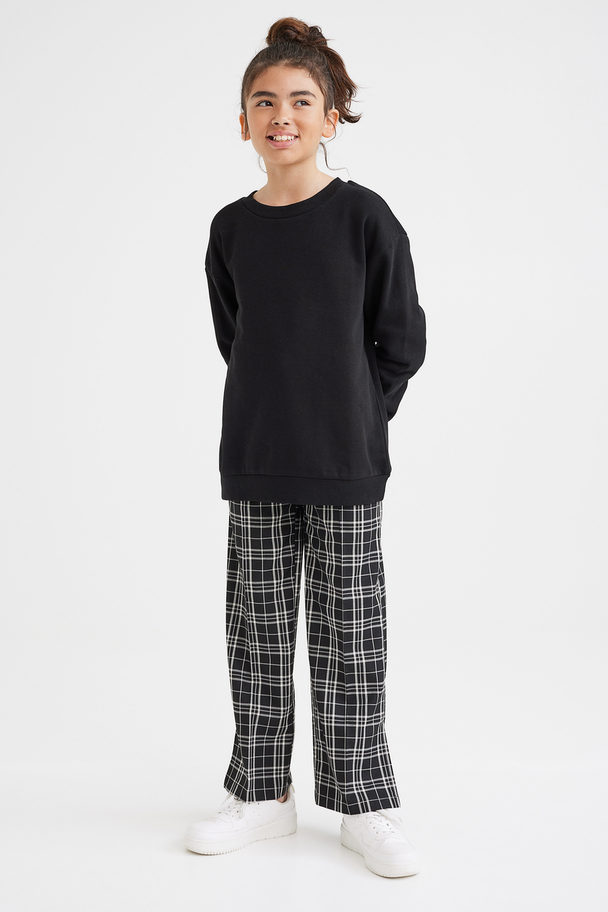H&M Tailored Trousers Black/checked