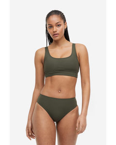 Sports Bikini Bottoms Dark Khaki Green