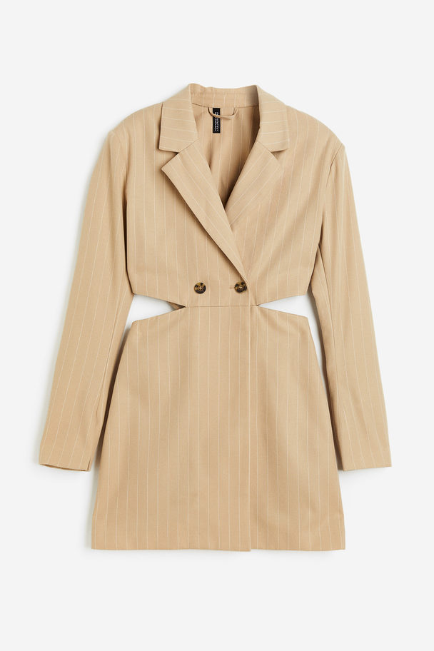 H&M Cut-out Jacket Dress Beige