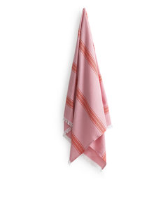 Katoenen Stranddoek Roze/rood
