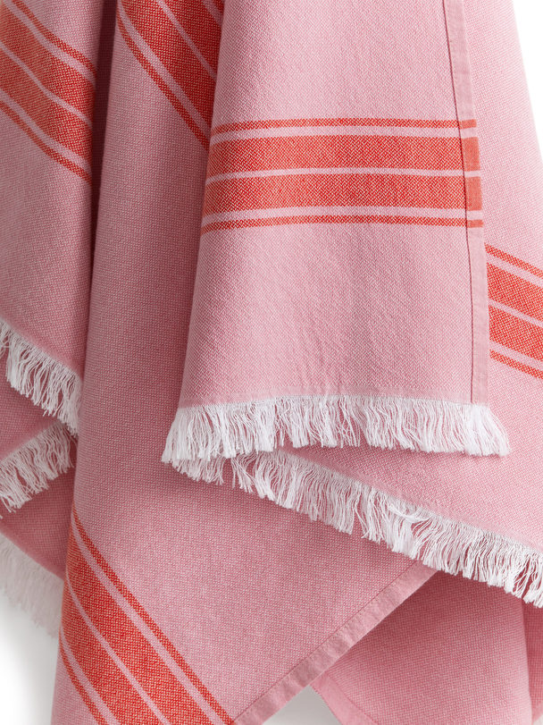 ARKET Cotton Beach Blanket Pink/red