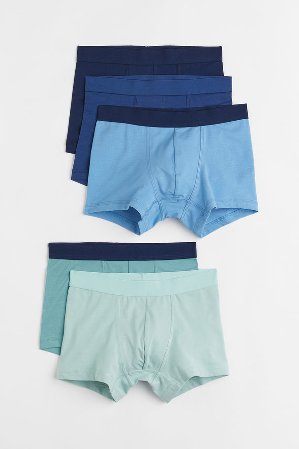 H&M 5-pack Trunks Mint Green/blue