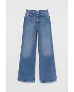 Wide Ultra High Waist Jeans Denimblauw