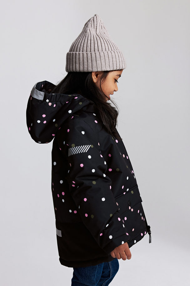 H&M Room-to-grow Padded Jacket Black/spotted