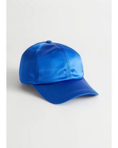 Satin Baseball Cap Blue