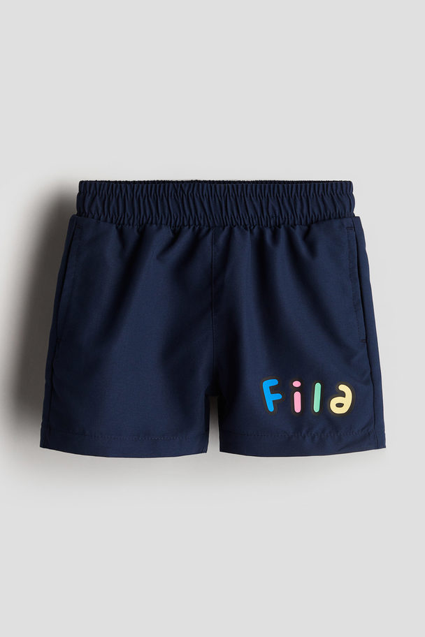 Fila Lauenau Graphic Swim Shorts Black Iris