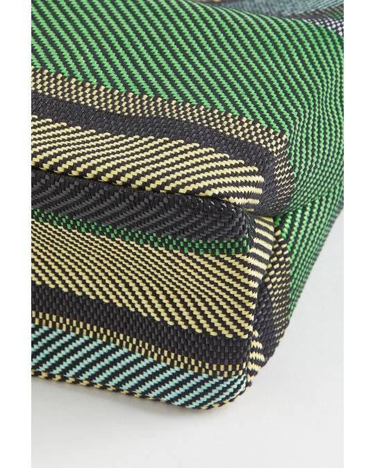 H&M Straw Shopper Green/striped
