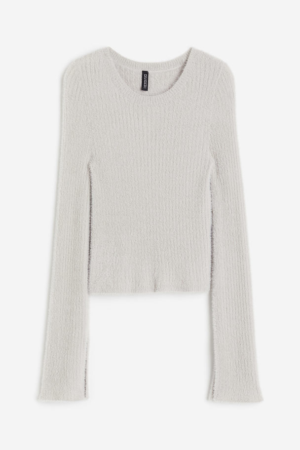 H&M Rib-knit Jumper Light Grey