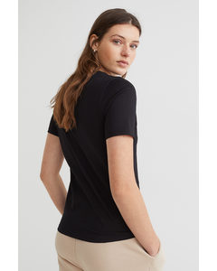 T-Shirt aus Baumwolle Schwarz