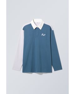 Caleb Rugby Polo Shirt Blue Swirl