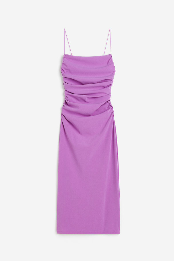 H&M Draped Bodycon Dress Purple