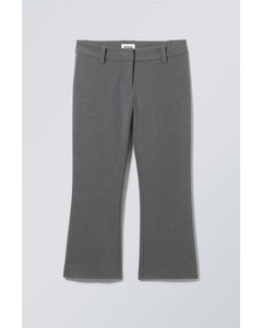 Slim Fit Capri Trousers Dark Grey