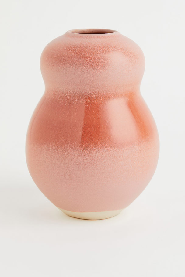 H&M HOME Stoneware Vase Powder Pink