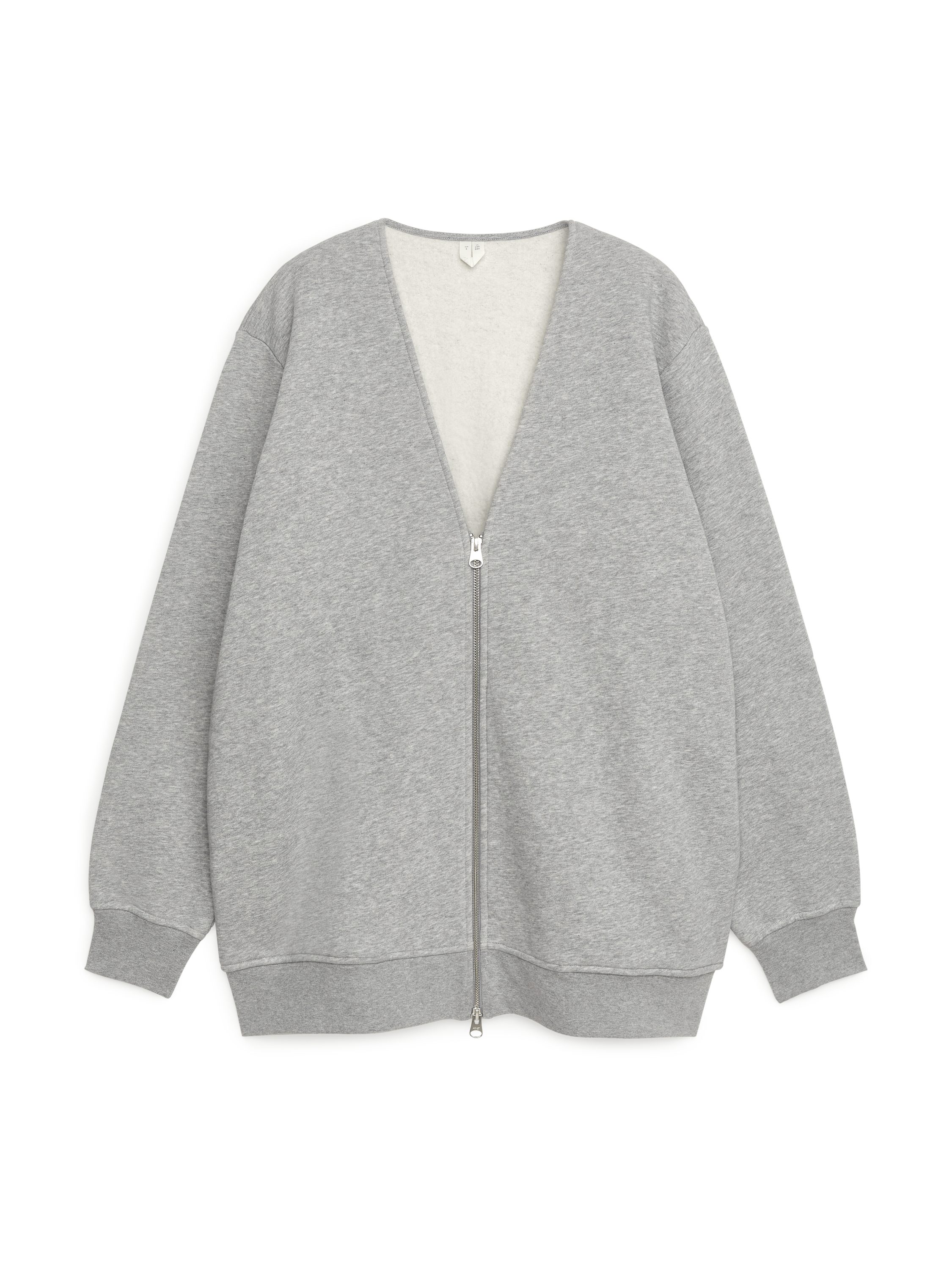 Sweatshirt Zip Cardigan Grey Melange Grey - 345 SEK | Afound.com