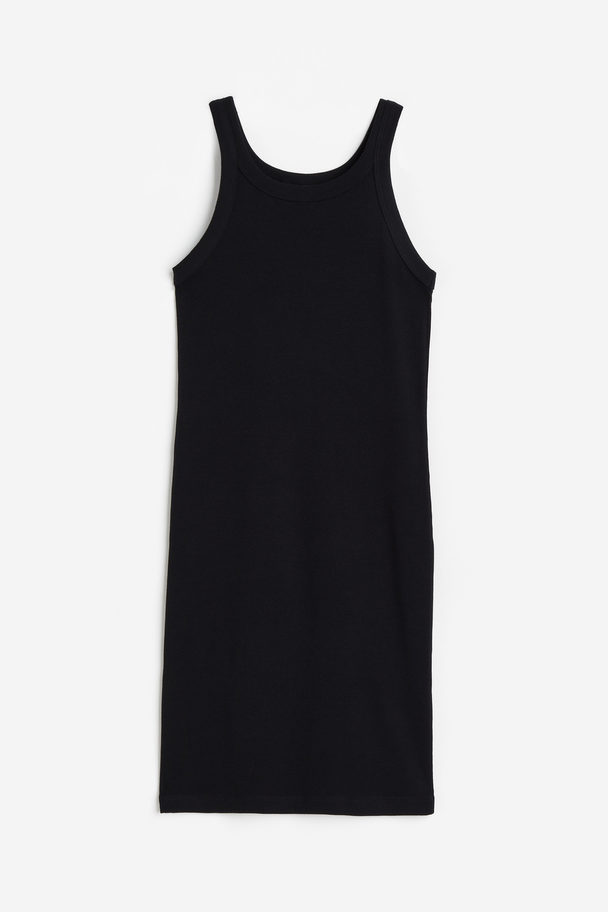 H&M Ribbed Dress Black