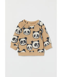 Sweatshirt I Bomull Beige/pandor