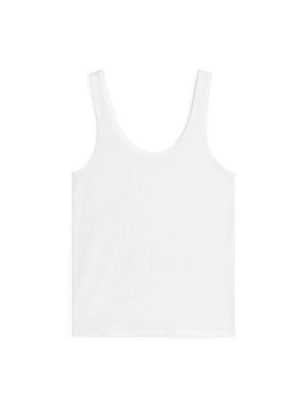 ARKET Tanktop aus Baumwolle Weiß