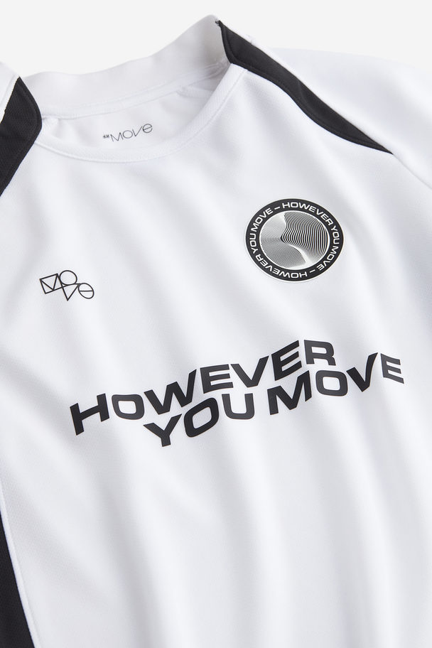 H&M Drymove™ Fotball-t-skjorte Hvit/however You Move