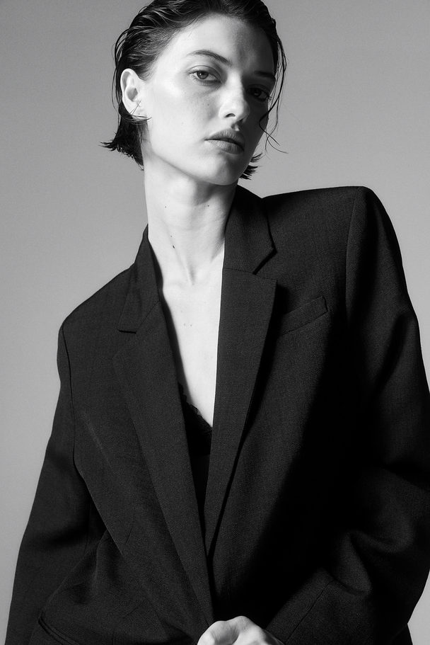 H&M Single-breasted Blazer Black