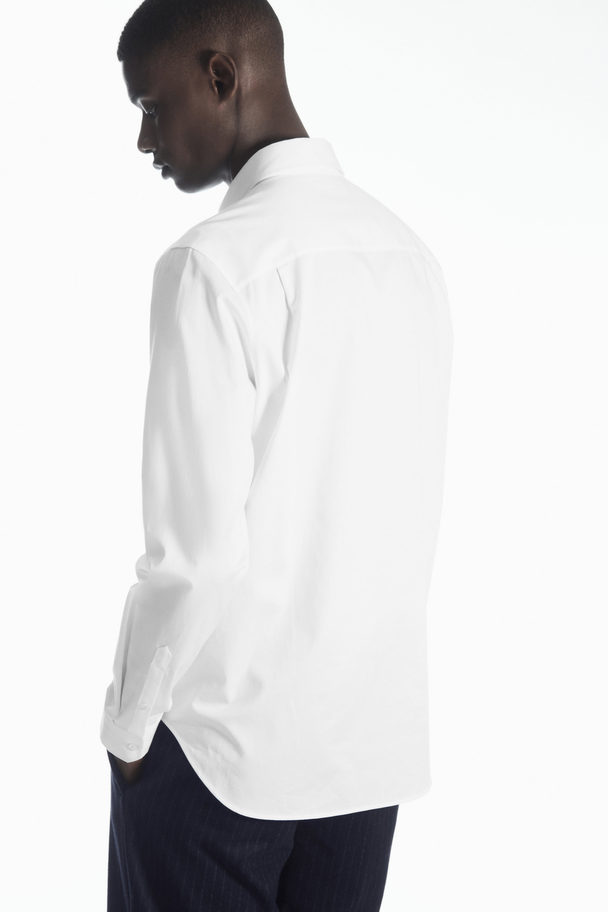 COS Pleated-placket Dress Shirt - Regular White