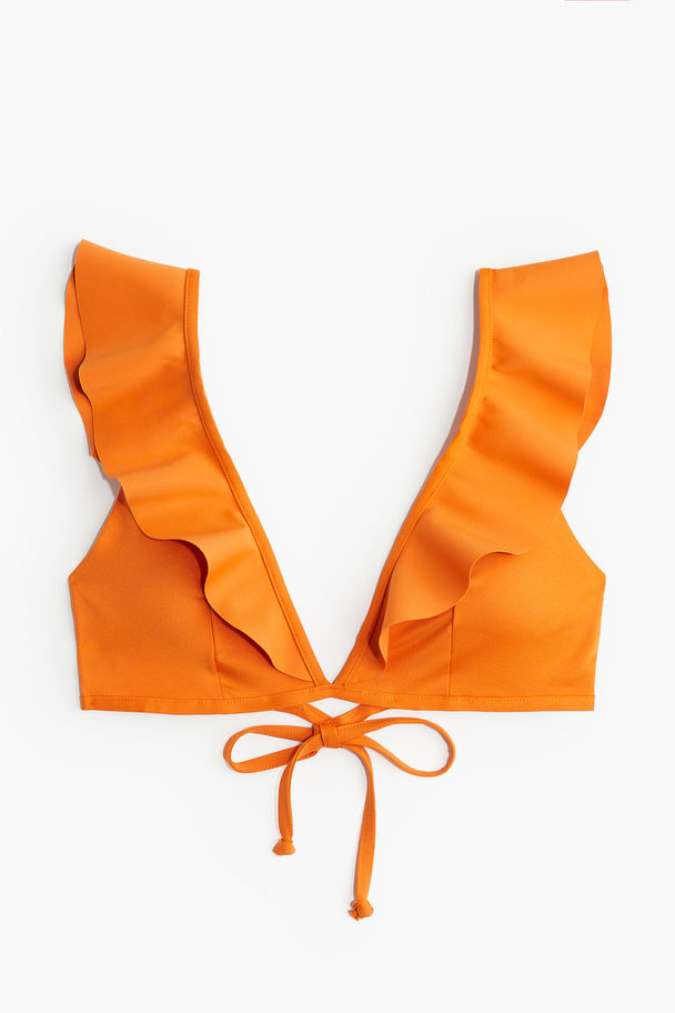 H&M Vatteret Bikinitop Orange