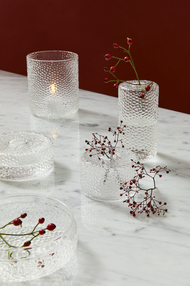 H&M HOME Glass Mini Vase Clear Glass