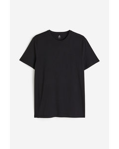 Coolmax®-t-shirt - Slim Fit Zwart