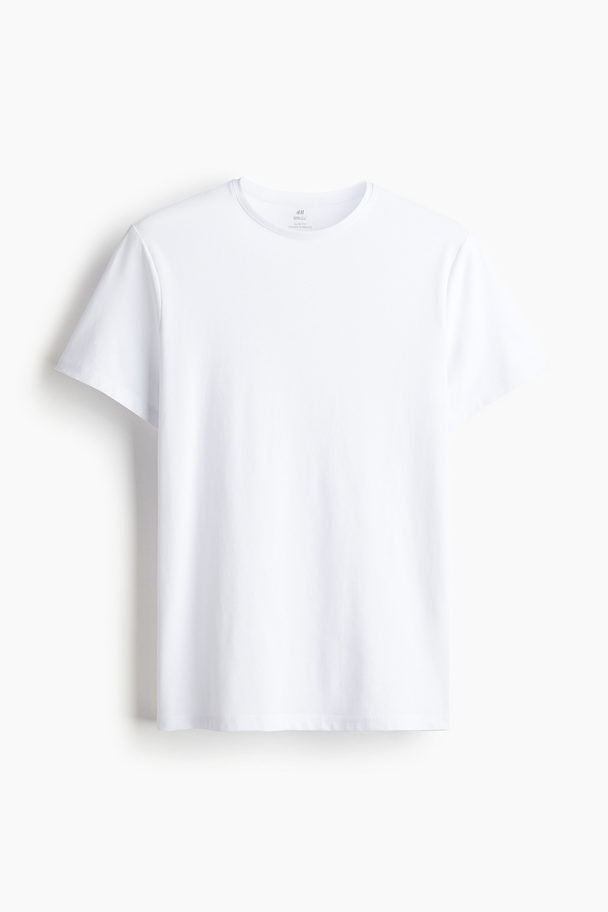 H&M COOLMAX® T-Shirt Slim Fit Weiß