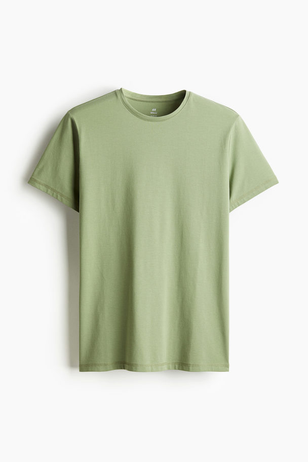 H&M COOLMAX® T-Shirt Slim Fit Grün