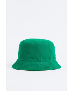 Bucket Hat aus Baumwolle Grün