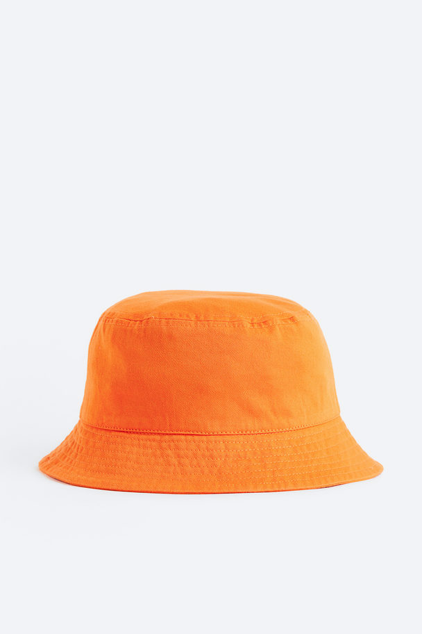 H&M Fiskarhatt I Bomull Orange