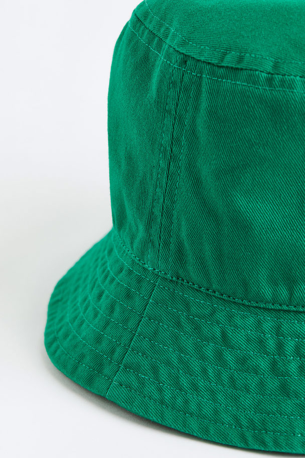 H&M Bucket Hat aus Baumwolle Grün