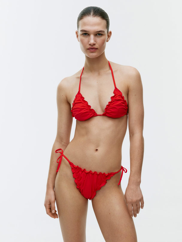 ARKET Bikinihose mit Babylock-Nähten Rot