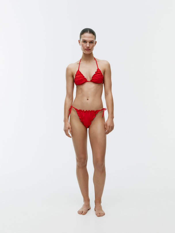 ARKET Bikinihose mit Babylock-Nähten Rot