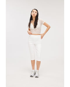 Ultra Cropped Trousers White