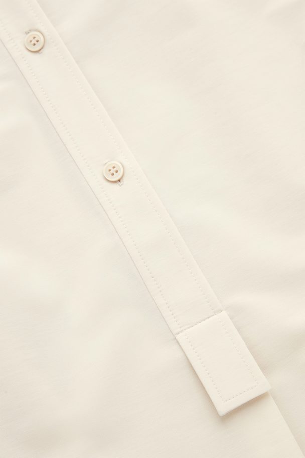 COS Belted Midi Shirt Dress Cream