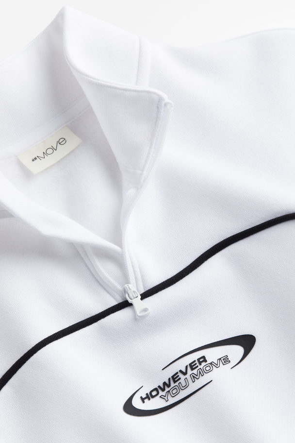 H&M Zip-top Sweatshirt White