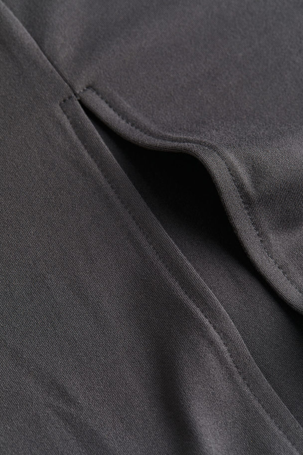 H&M Jersey Bodycon Maxi Dress Dark Grey