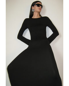 Jersey Bodycon Maxi Dress Black