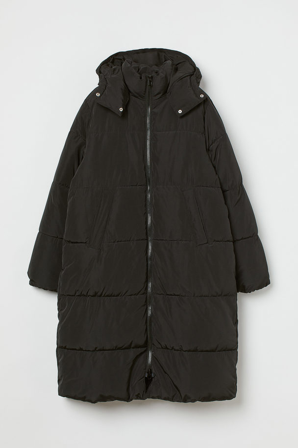 H&M Long Puffer Jacket Black